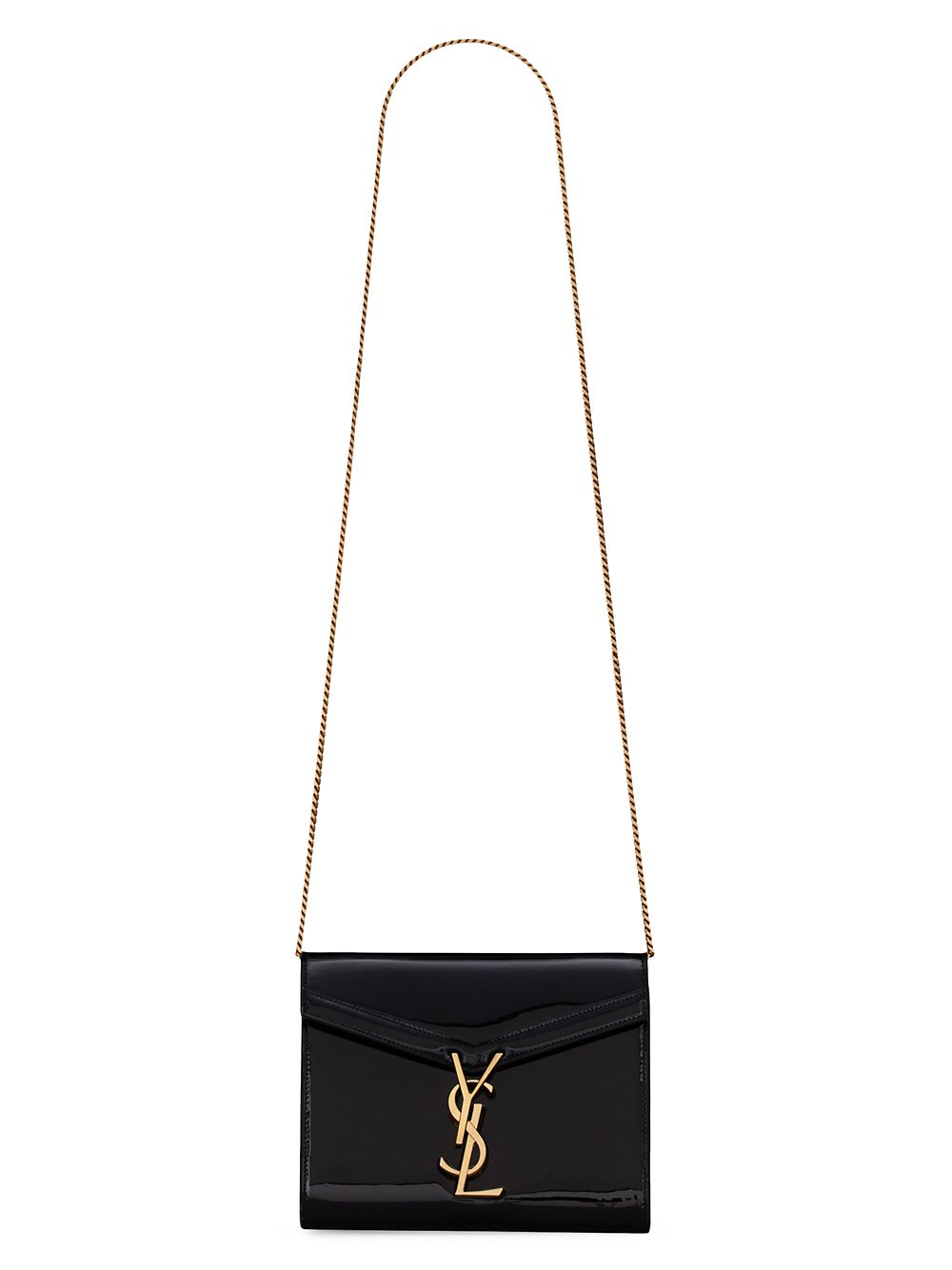 

Кошелек с цепочкой Cassandra из лакированной кожи Saint Laurent