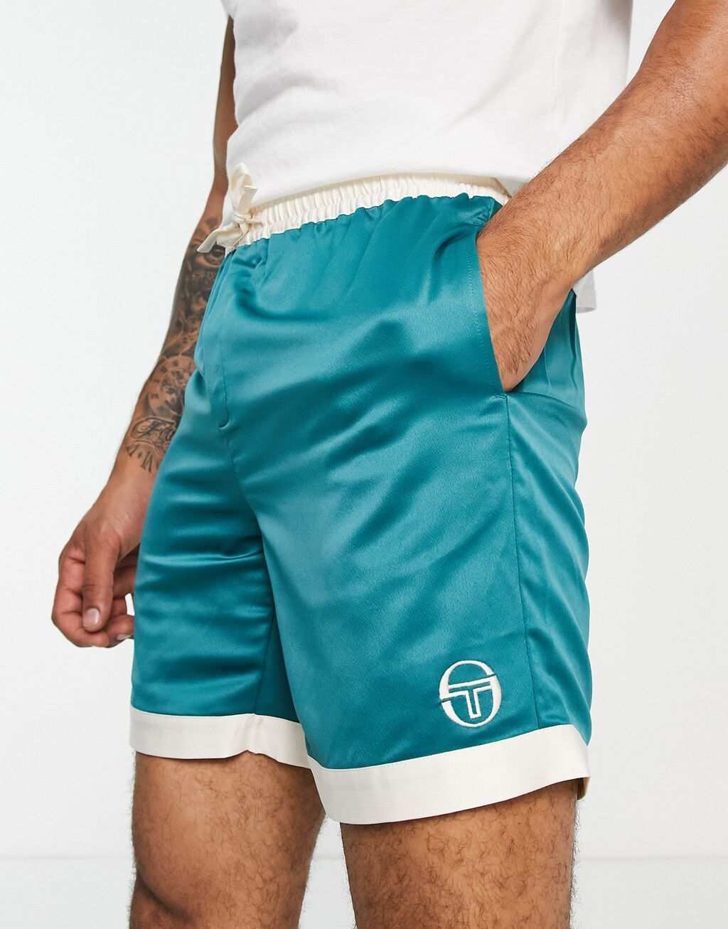 

Зеленые шорты с логотипом Sergio Tacchini — эксклюзивно для ASOS