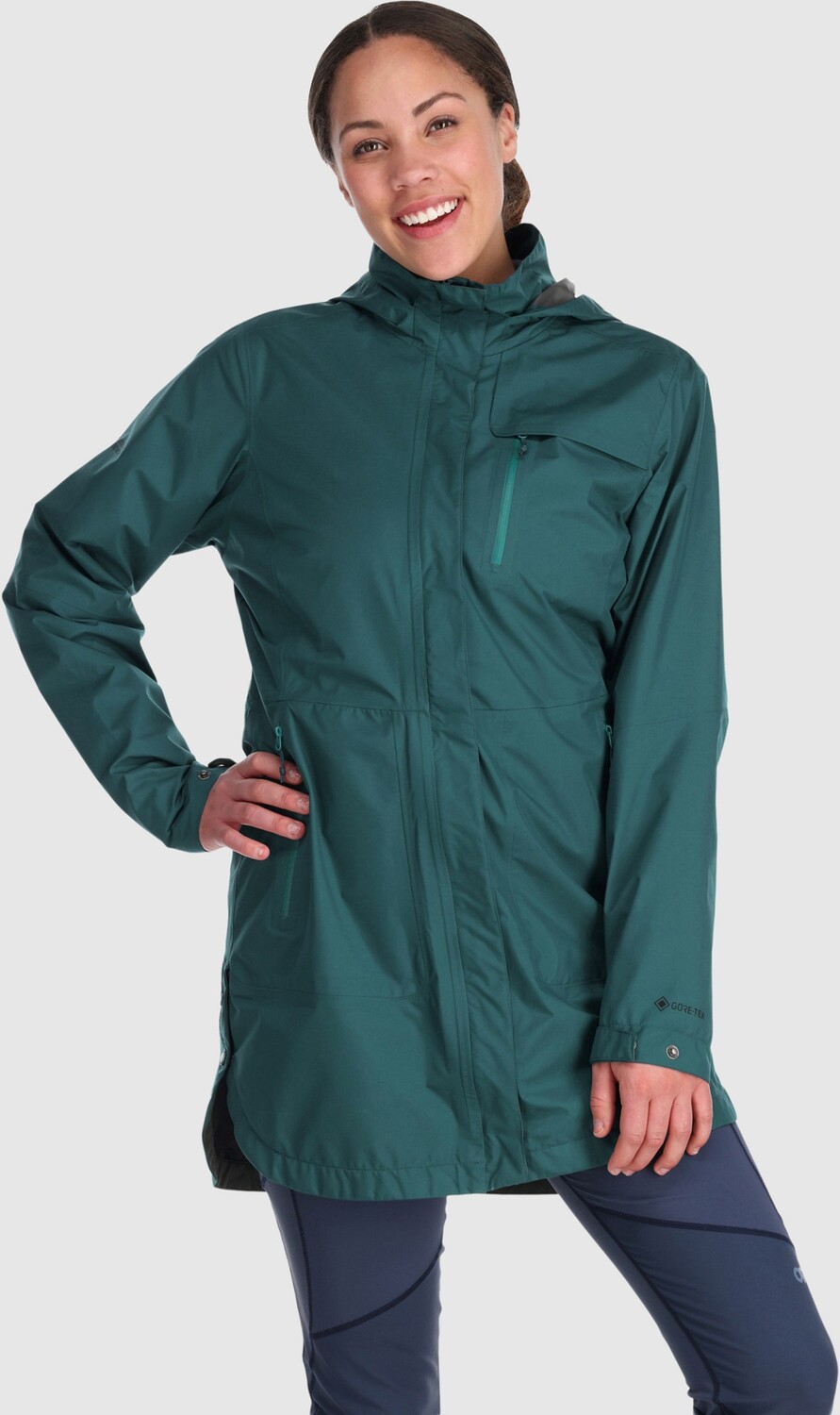 

Куртка-дождевик Aspire Trench — женская Outdoor Research, зеленый
