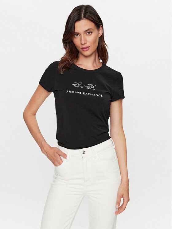 

Футболка стандартного кроя Armani Exchange, черный