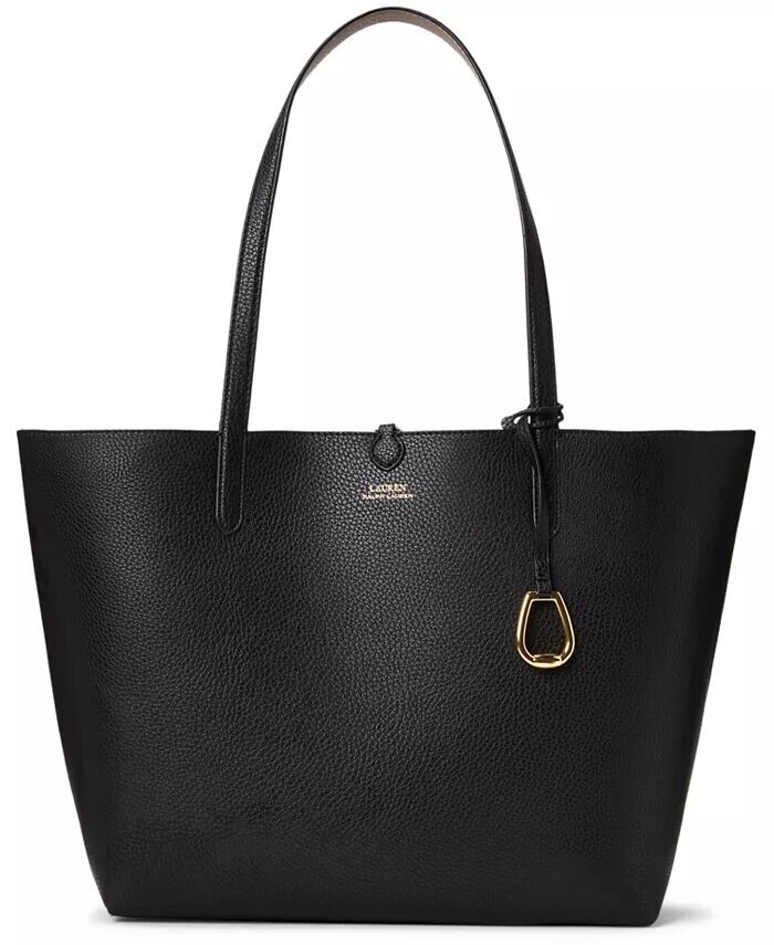 

Большая двусторонняя сумка-тоут Lauren Ralph Lauren, черный