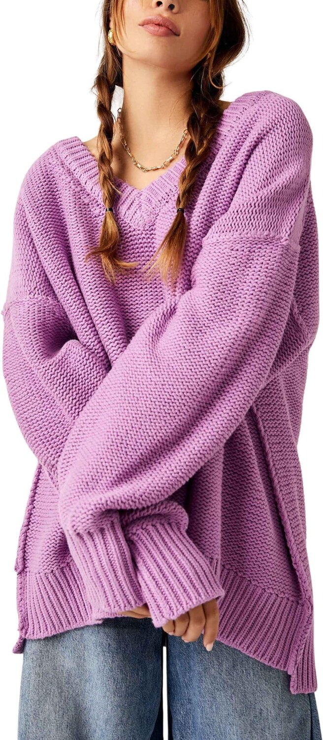 

Свитер Alli V-Neck Free People, цвет Iris Orchid