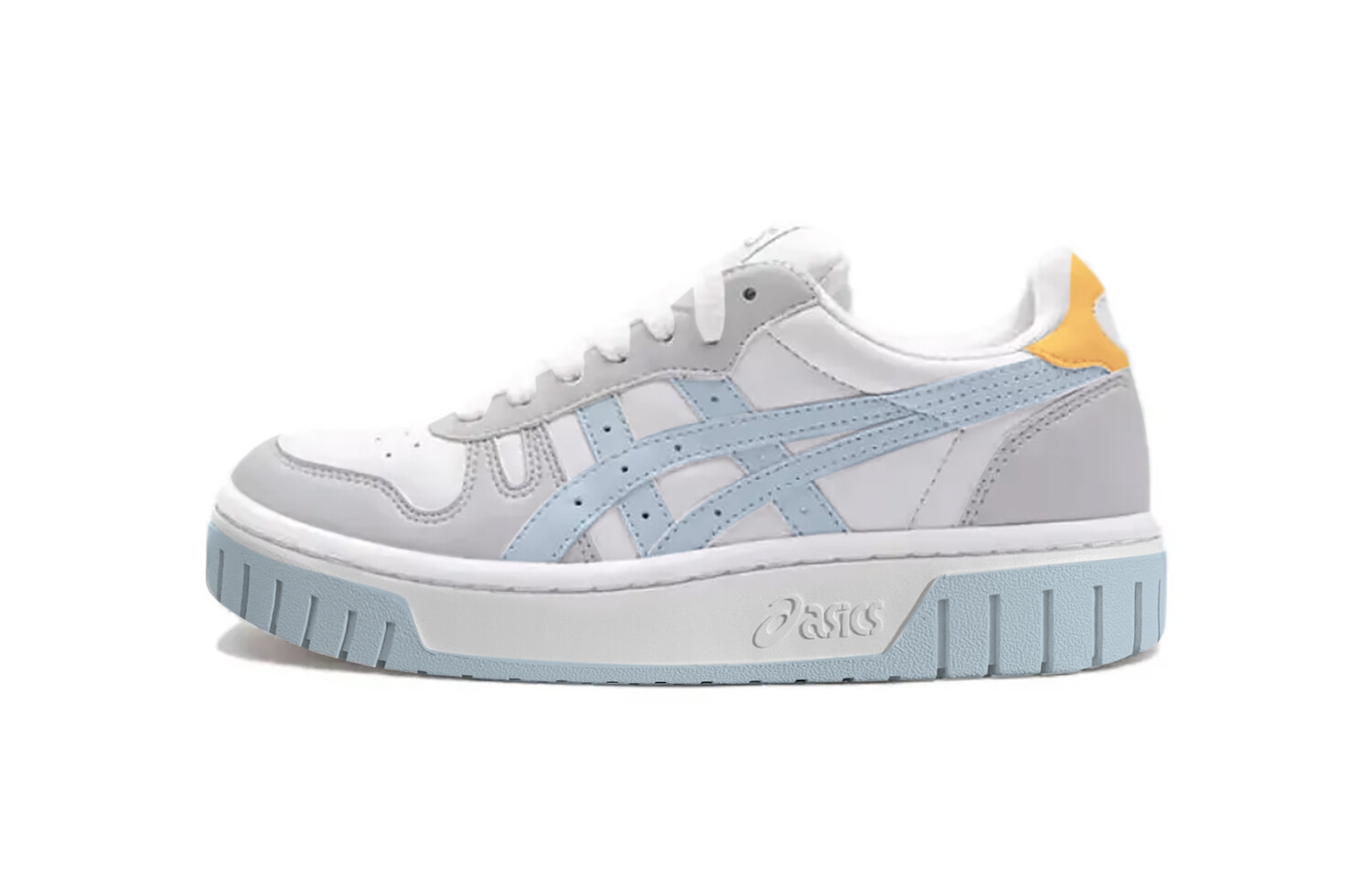 

Кроссовки для скейтборда Court MZ женские низкие серый/синий/желтый Asics