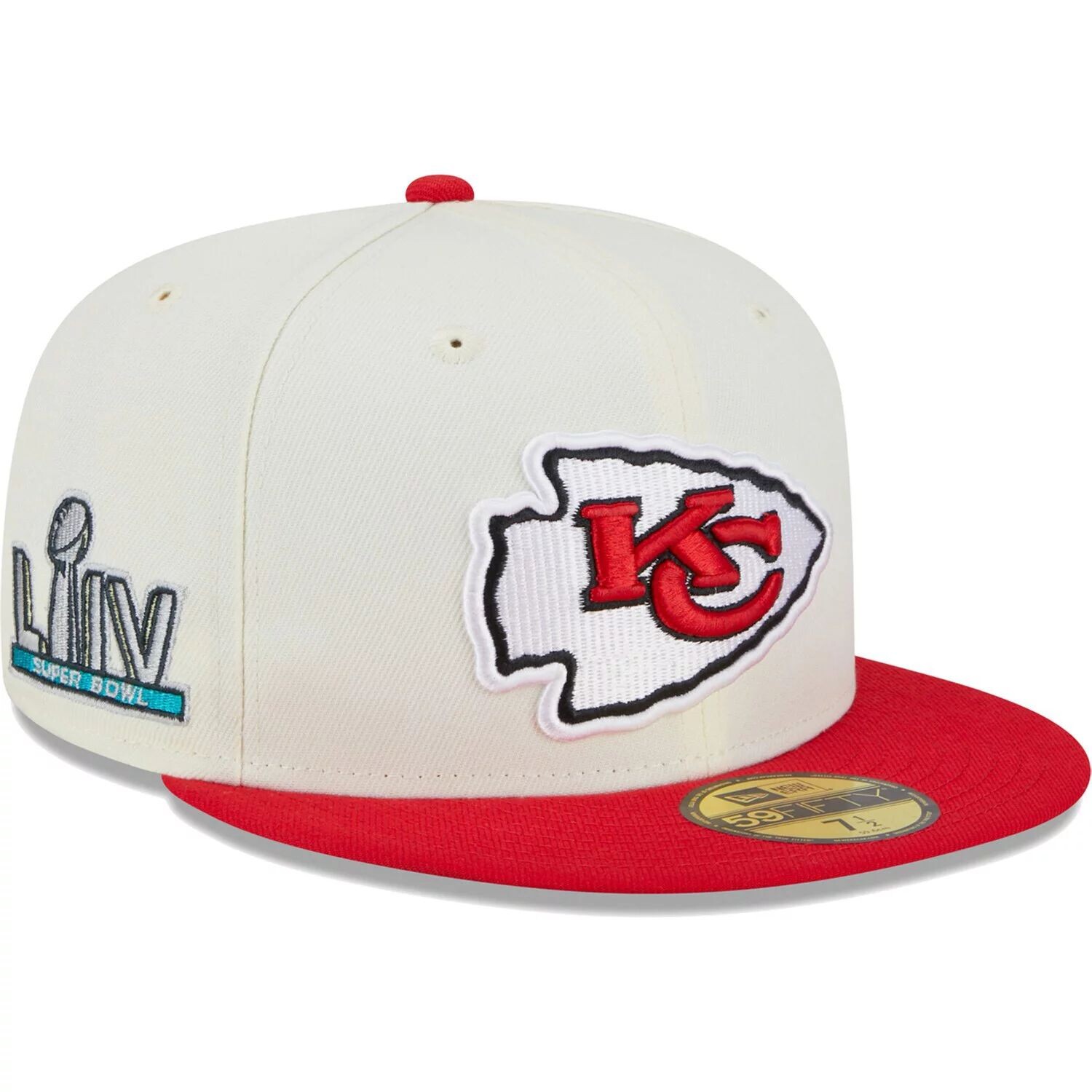 

Мужская приталенная шляпа New Era Cream Kansas City Chiefs Retro 59FIFTY