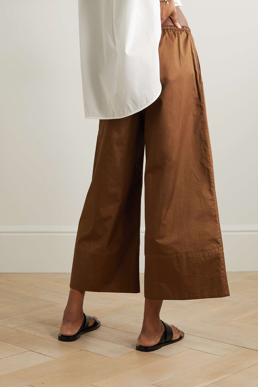 

BY MALENE BIRGER + NET SUSTAIN Брюки Luisa из органического хлопка и вуали, коричневый