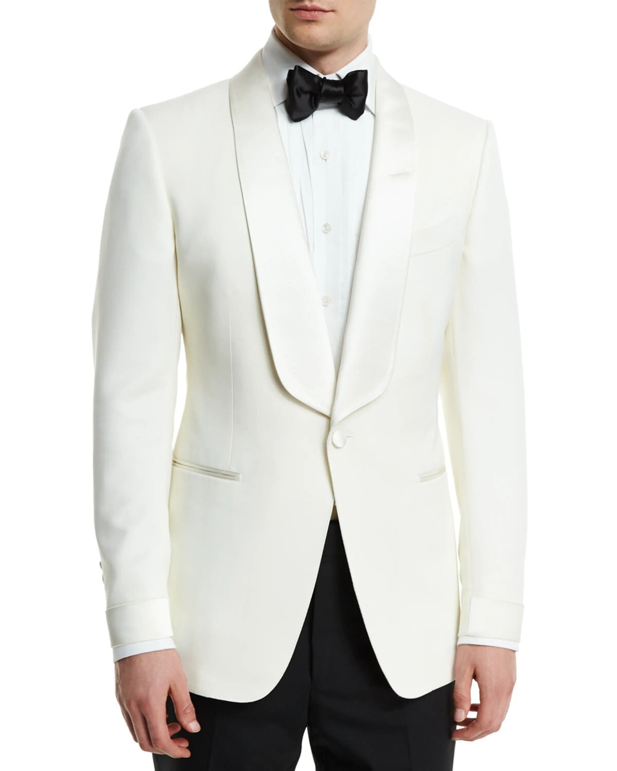 

Куртка O'Connor Base из шерсти и мохера с атласными лацканами TOM FORD, цвет Ivory