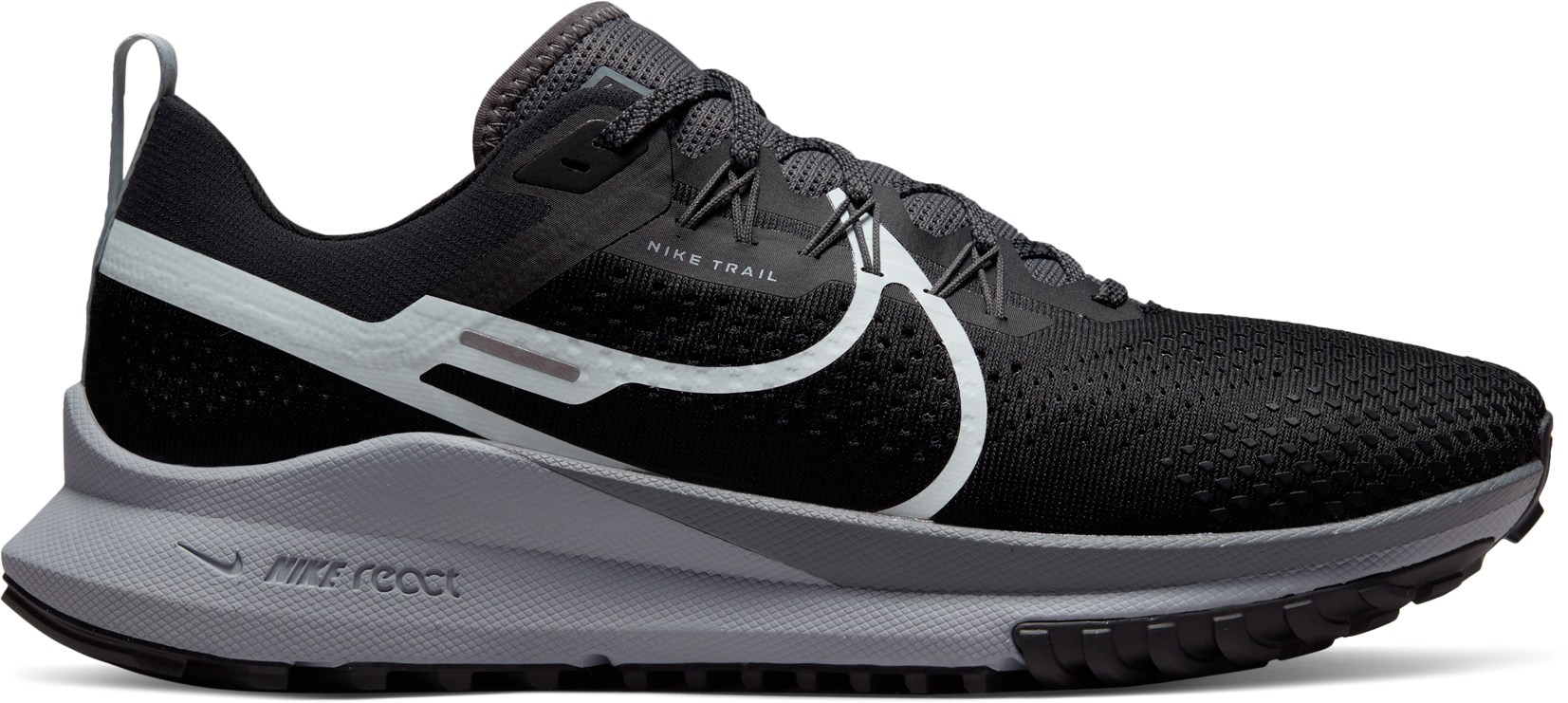 Кроссовки для бега по пересеченной местности Nike React Pegasus Trail 4 — мужские, черный кроссовки для бега по пересеченной местности nike react pegasus trail 4 мужские черный
