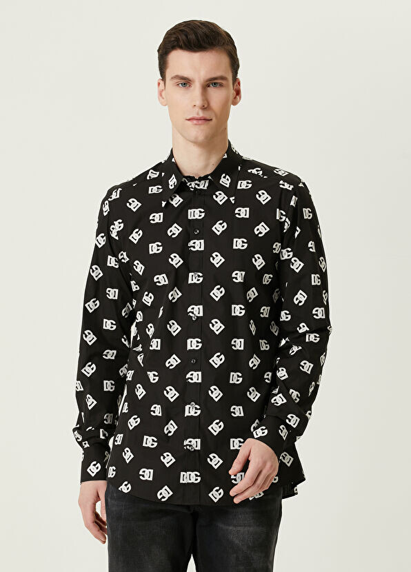 

Рубашка с логотипом Dolce&Gabbana, черный