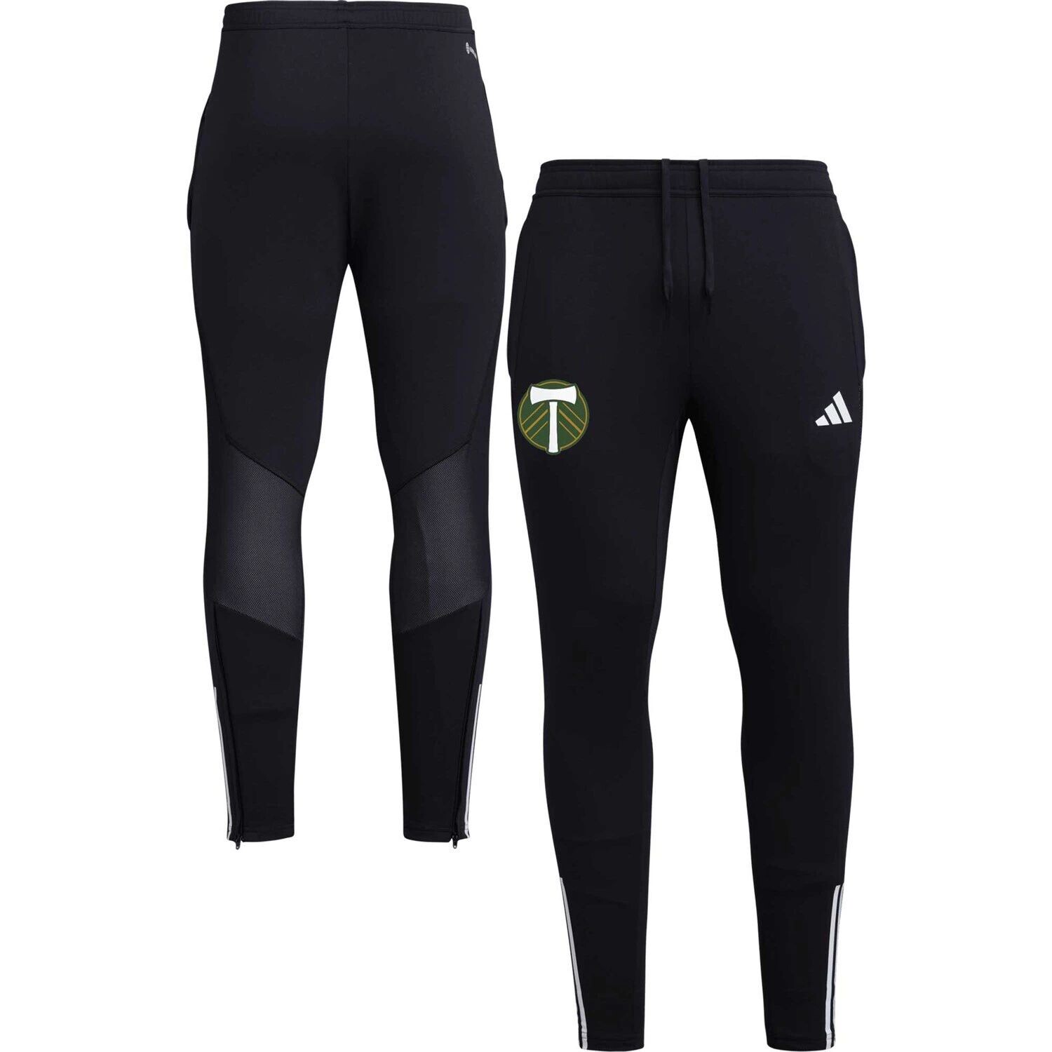 Мужские черные тренировочные брюки Portland Timbers 2023 On-Field Team Crest AEROREADY adidas мужские черные тренировочные шорты new york red bulls 2023 aeroready on field adidas