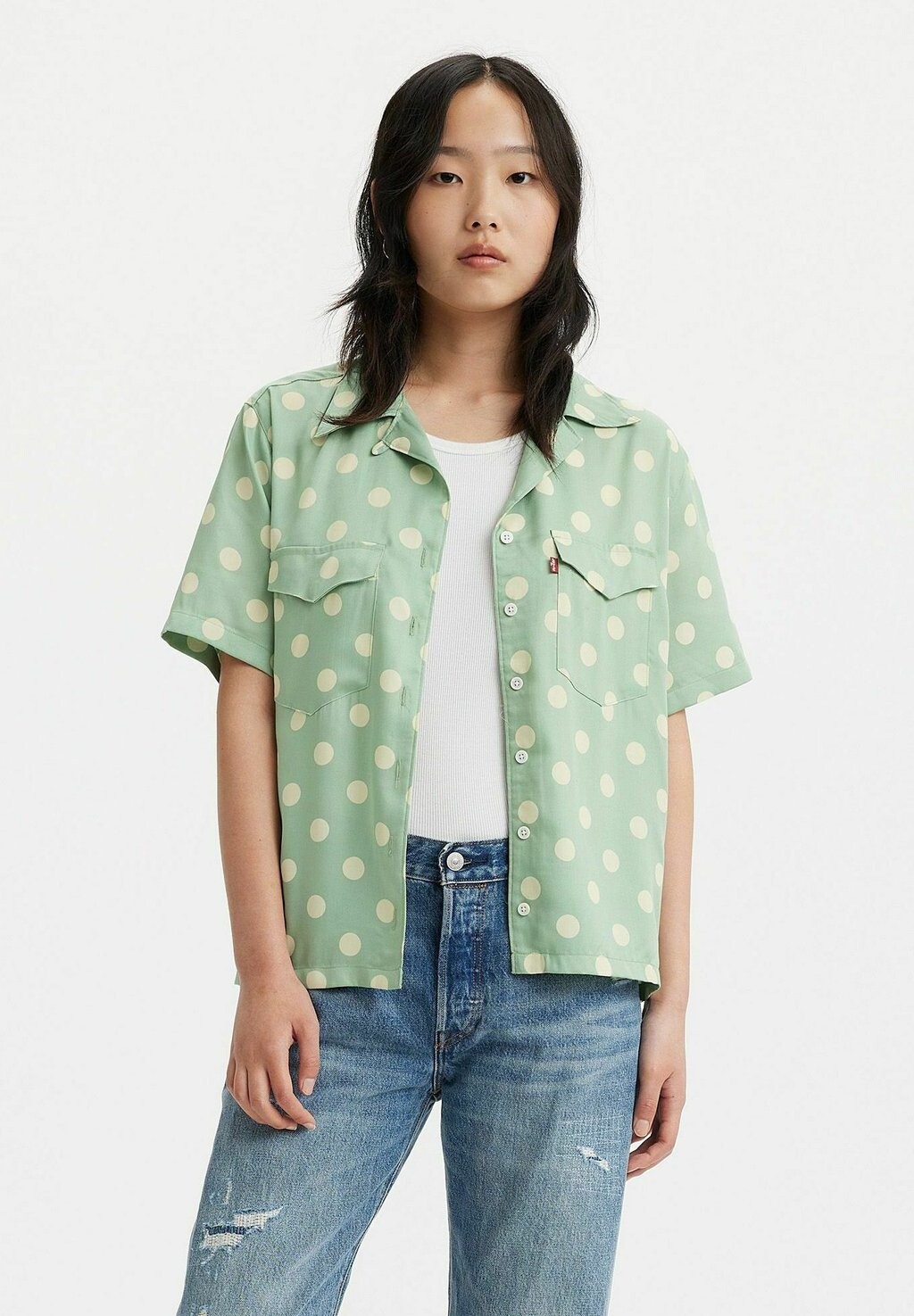 

Рубашка Levi's EMBER SS BOWLING SM, цвет annie dot navy smoke