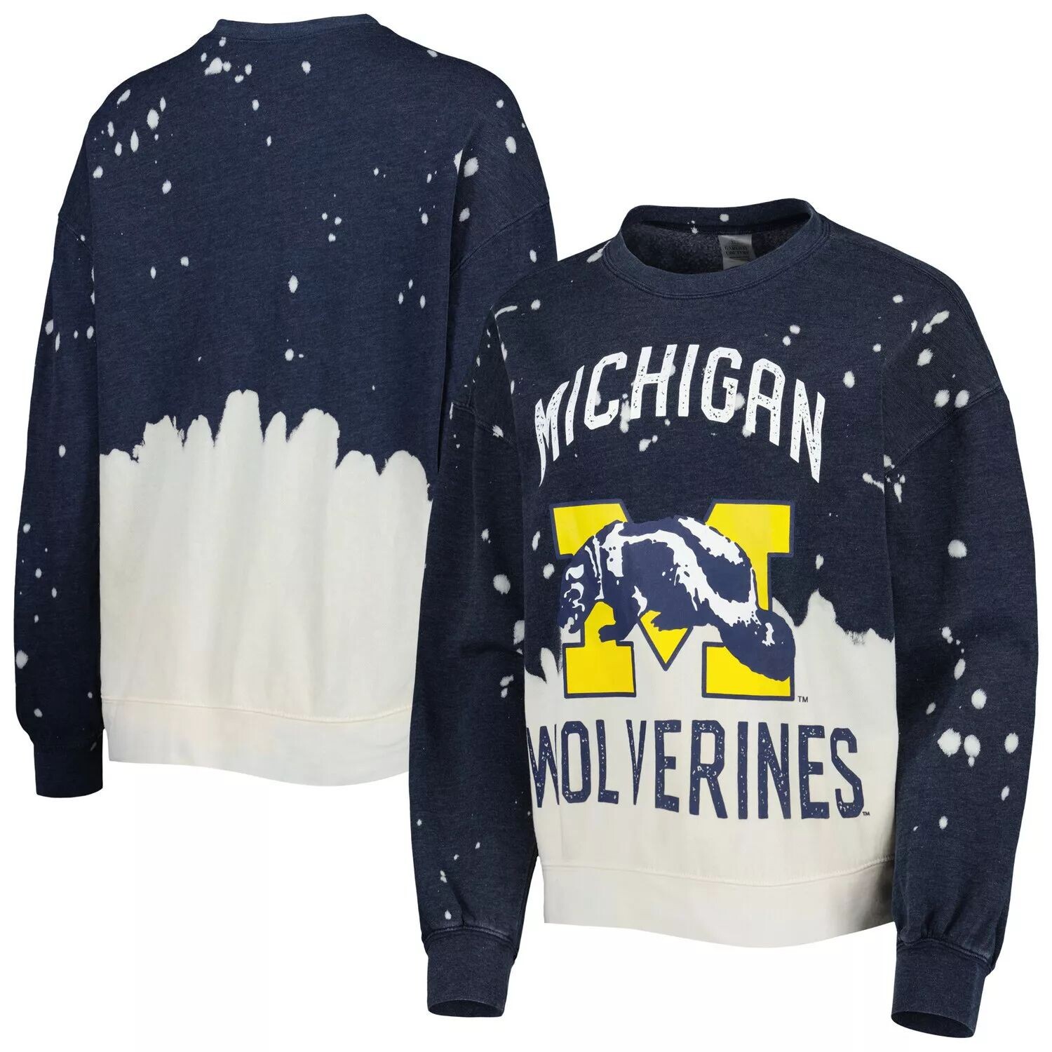 

Женский темно-синий пуловер с выцветшим рисунком Gameday Couture Michigan Wolverines Twice As Nice