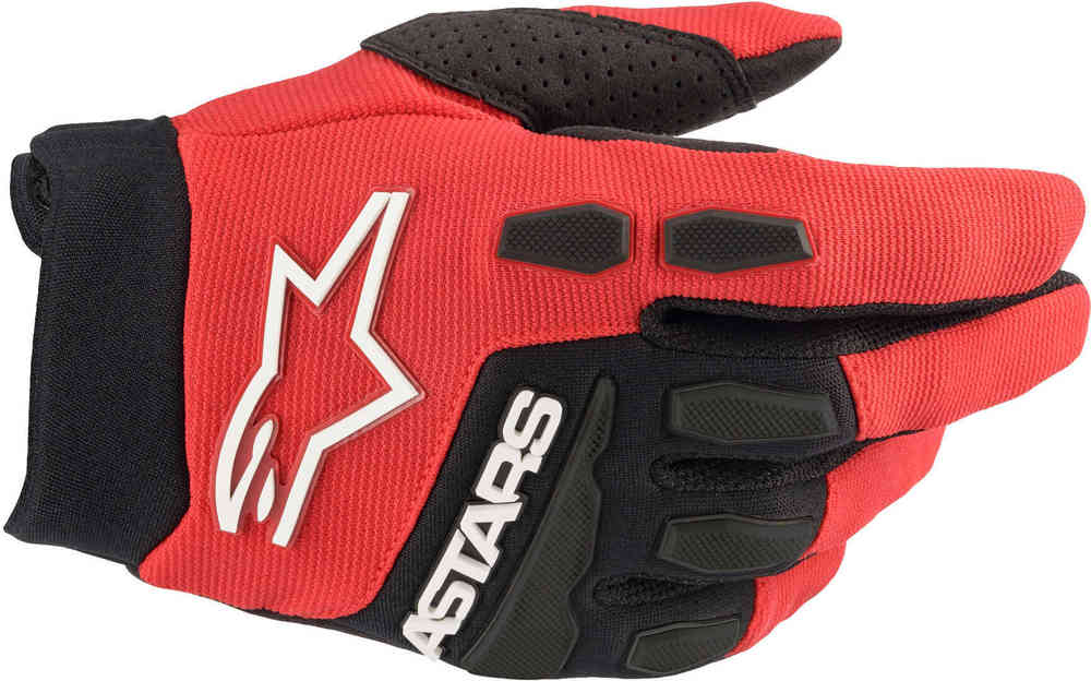 Полнопроходные молодежные перчатки для мотокросса Alpinestars, красный/черный