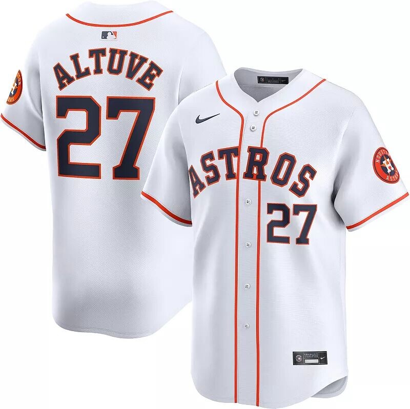 

Мужское джерси Nike Houston Astros José Altuve #27 White Limited Vapor