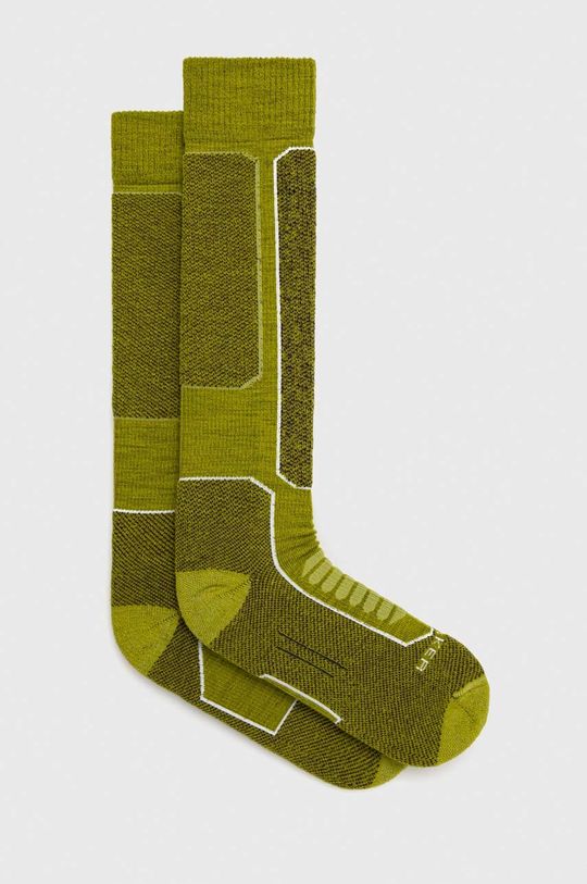 Носки Ski+ средние Icebreaker, зеленый носки фастфуд средние унисекс