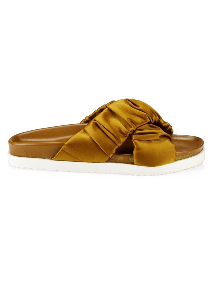 

Атласные шлепанцы для бассейна Crossover 3.1 Phillip Lim, цвет Olive