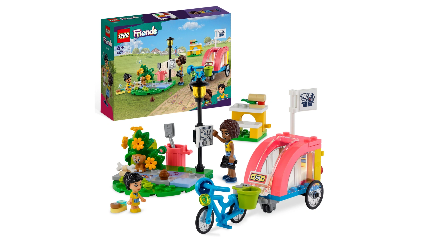 Lego Friends Игрушечный велосипед для собак-спасателей с щенком конструктор lego friends спасательный велосипед д собак