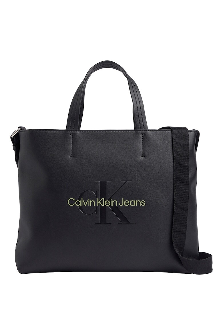 

Сумка-Шоппер из экокожи с логотипом Calvin Klein Jeans, зеленый