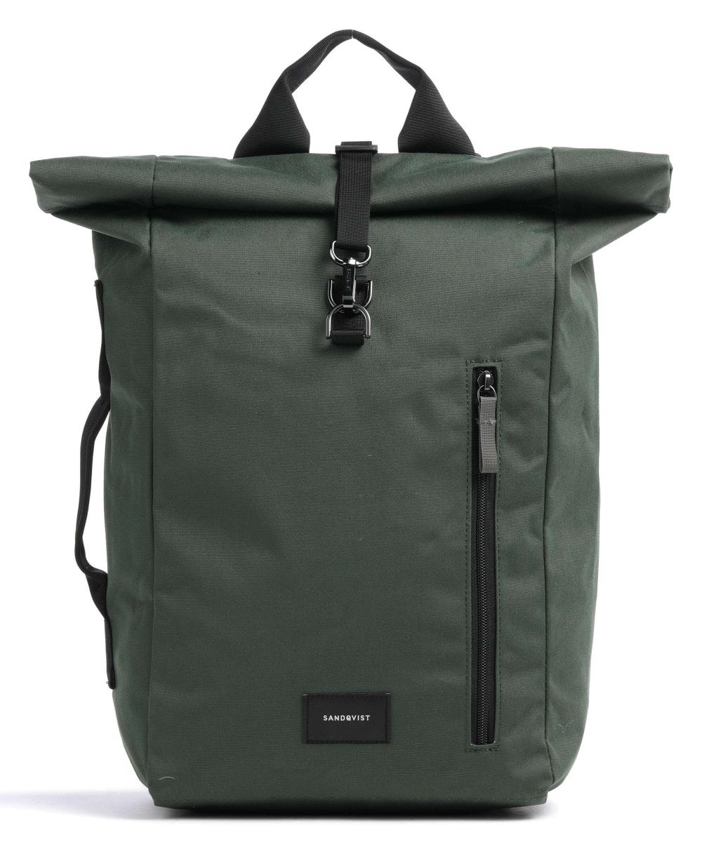 Рюкзак Ground Dante Vegan Rolltop из переработанного полиэстера Sandqvist, зеленый дорожный рюкзак dante vegan sandqvist