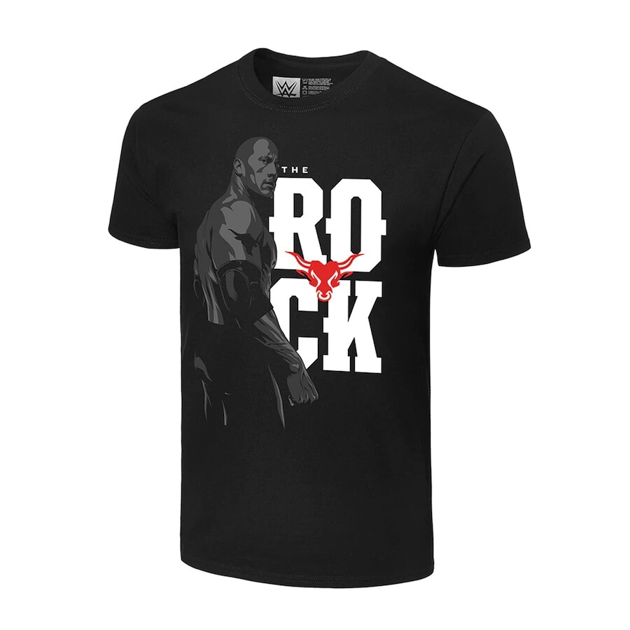 

Футболка с коротким рукавом WWE Authentic The Rock, черный