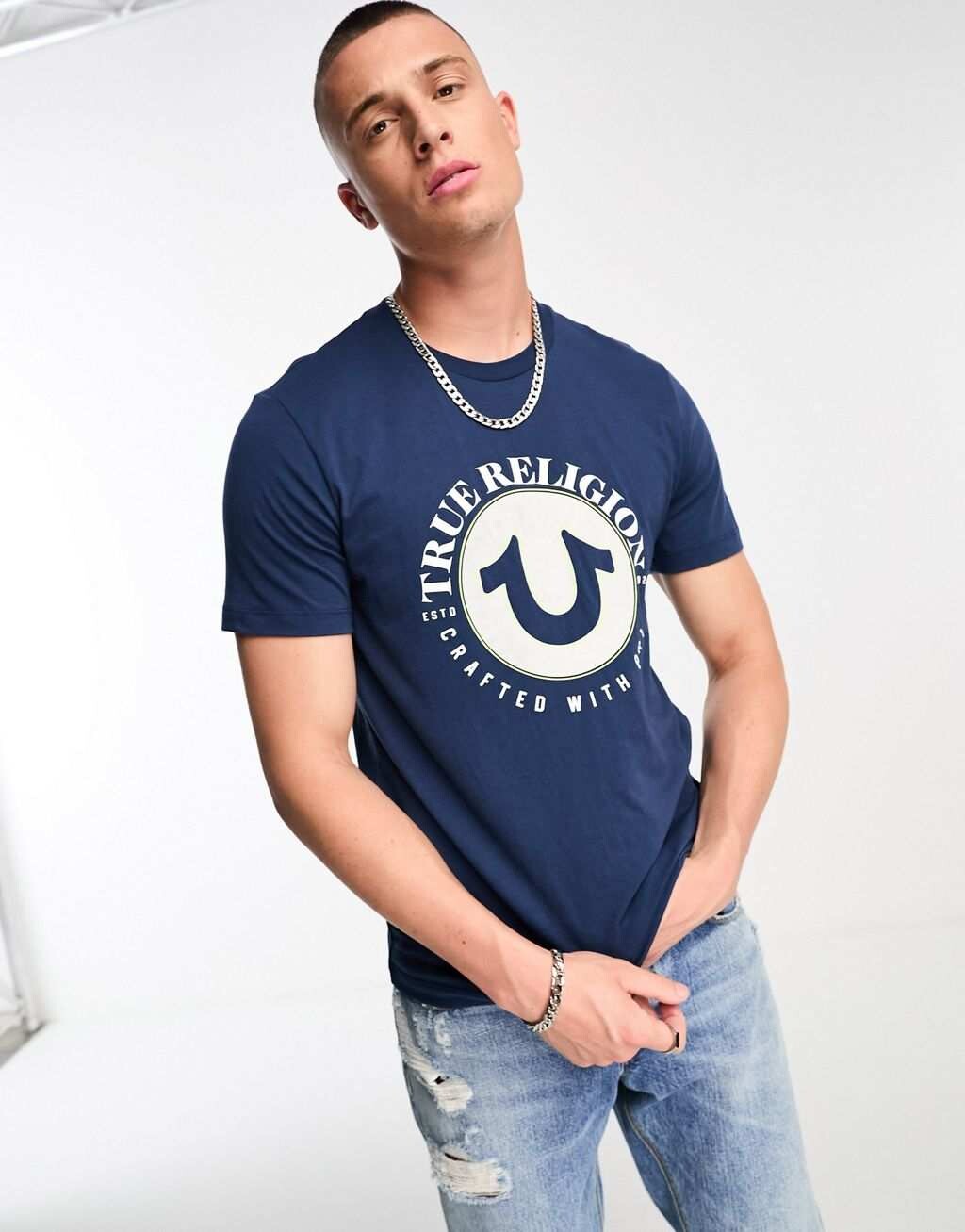 

Темно-синяя футболка True Religion