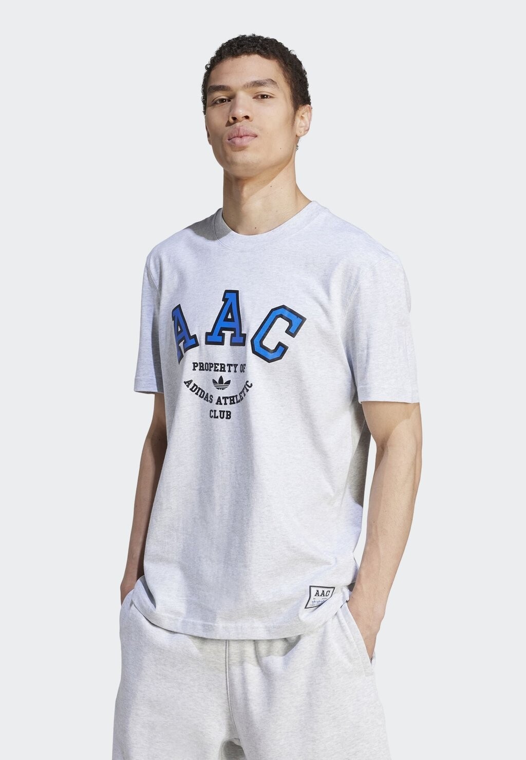 

Футболка с принтом adidas Originals, светло-серый