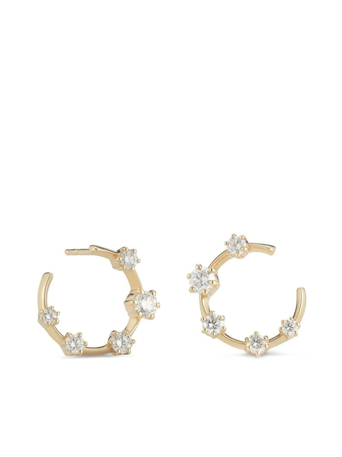 

Серьги-кольца Kismet из желтого золота с бриллиантами Jade Trau, золотой