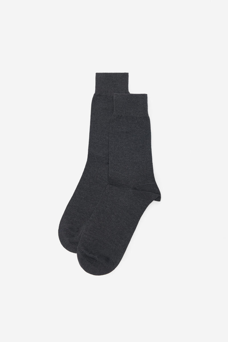 Упаковка из 2 однотонных носков. Cortefiel, темно-серый комплект носков из хлопка cortefiel темно синий