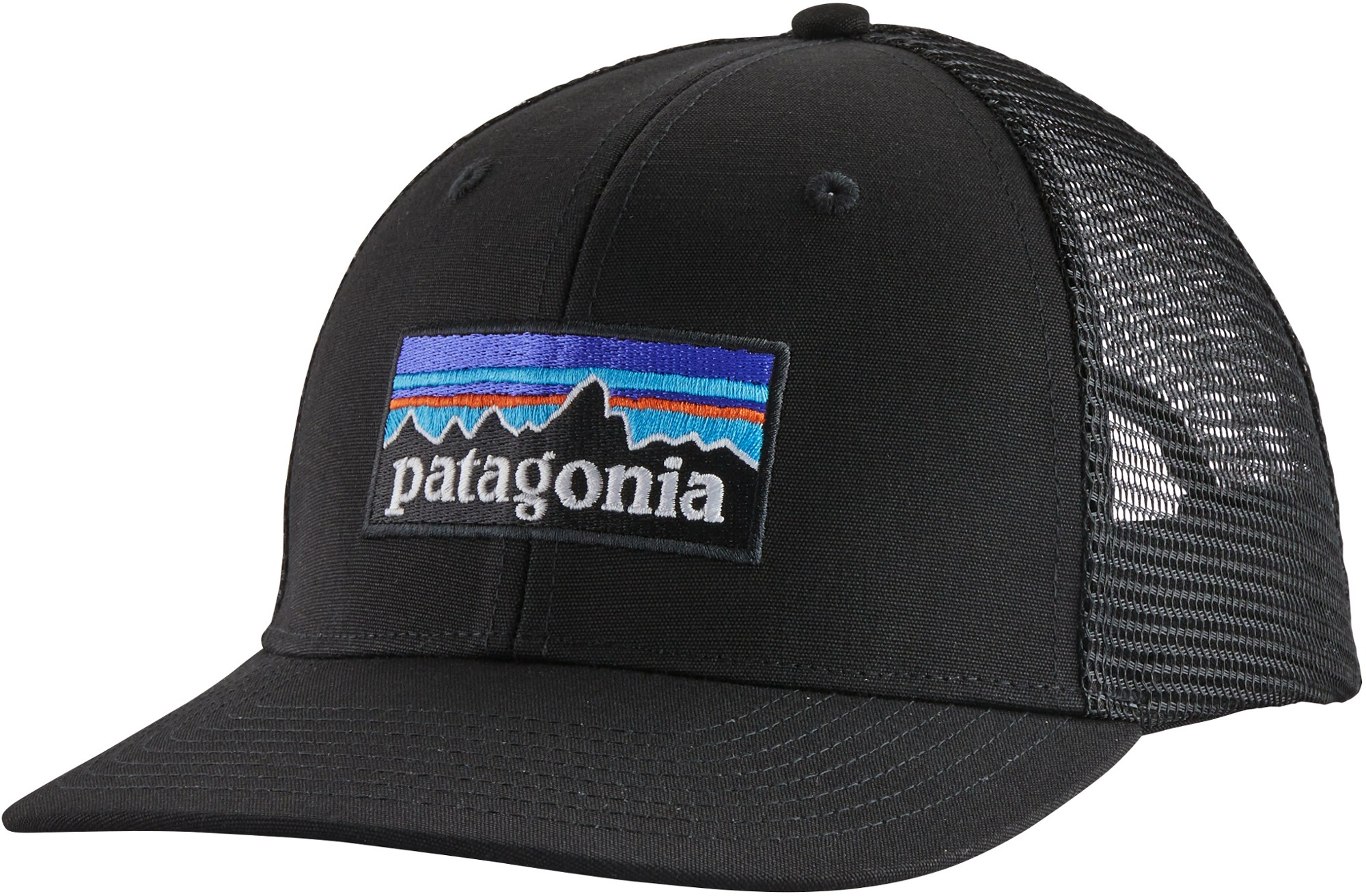 Кепка дальнобойщика с логотипом P-6 Patagonia, черный
