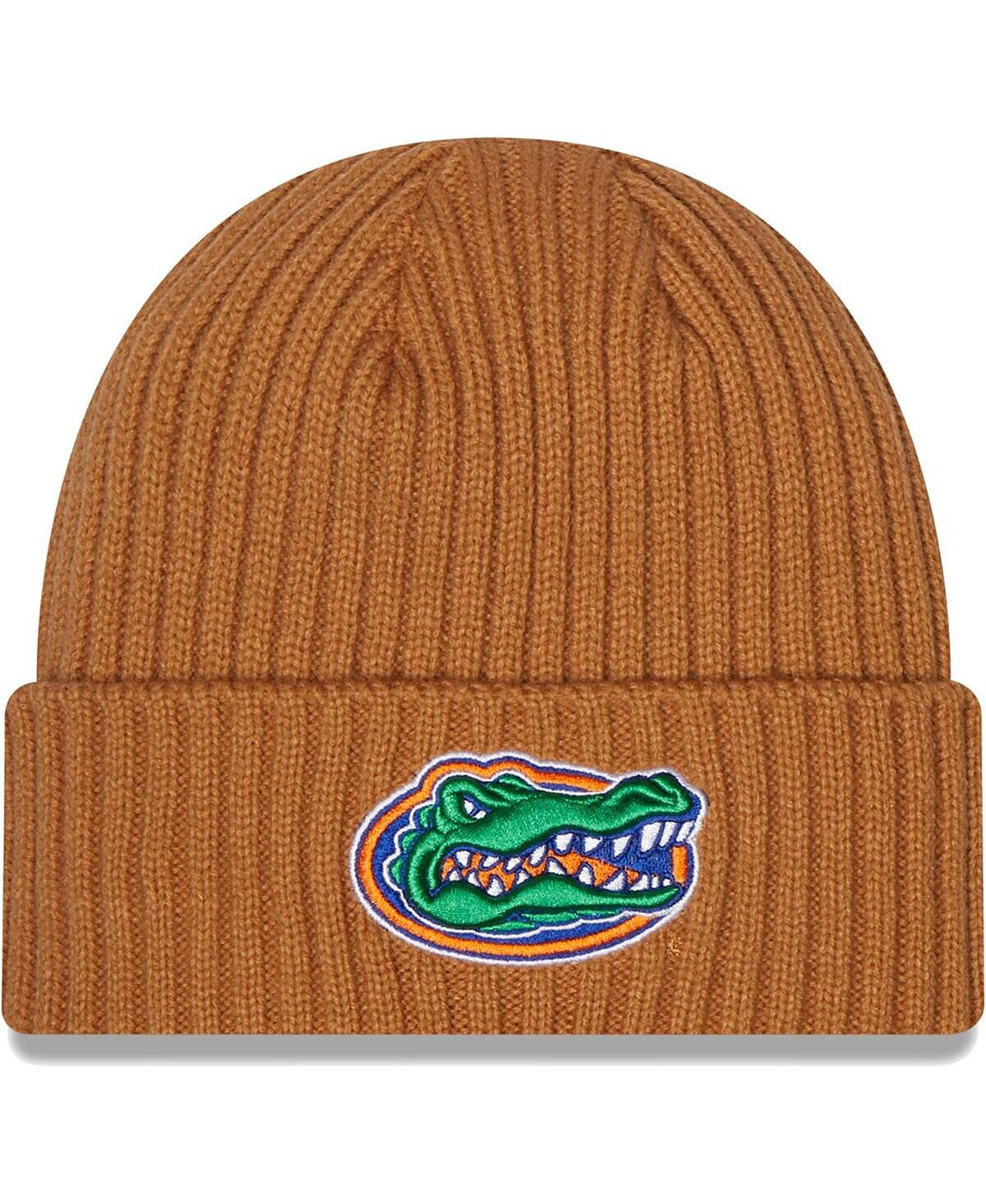 

Мужская светло-коричневая классическая вязаная шапка Florida Gators Core с манжетами New Era