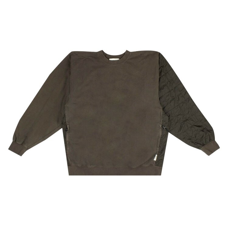 Толстовка Ambush Quilted Crewneck 'Brown', коричневый