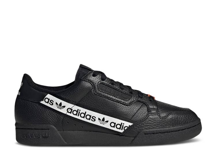 Кроссовки Adidas CONTINENTAL 80 'WORDMARK SIDE STRIPE - BLACK WHITE', черный кроссовки adidas superstar wordmark heel stripe white black черный