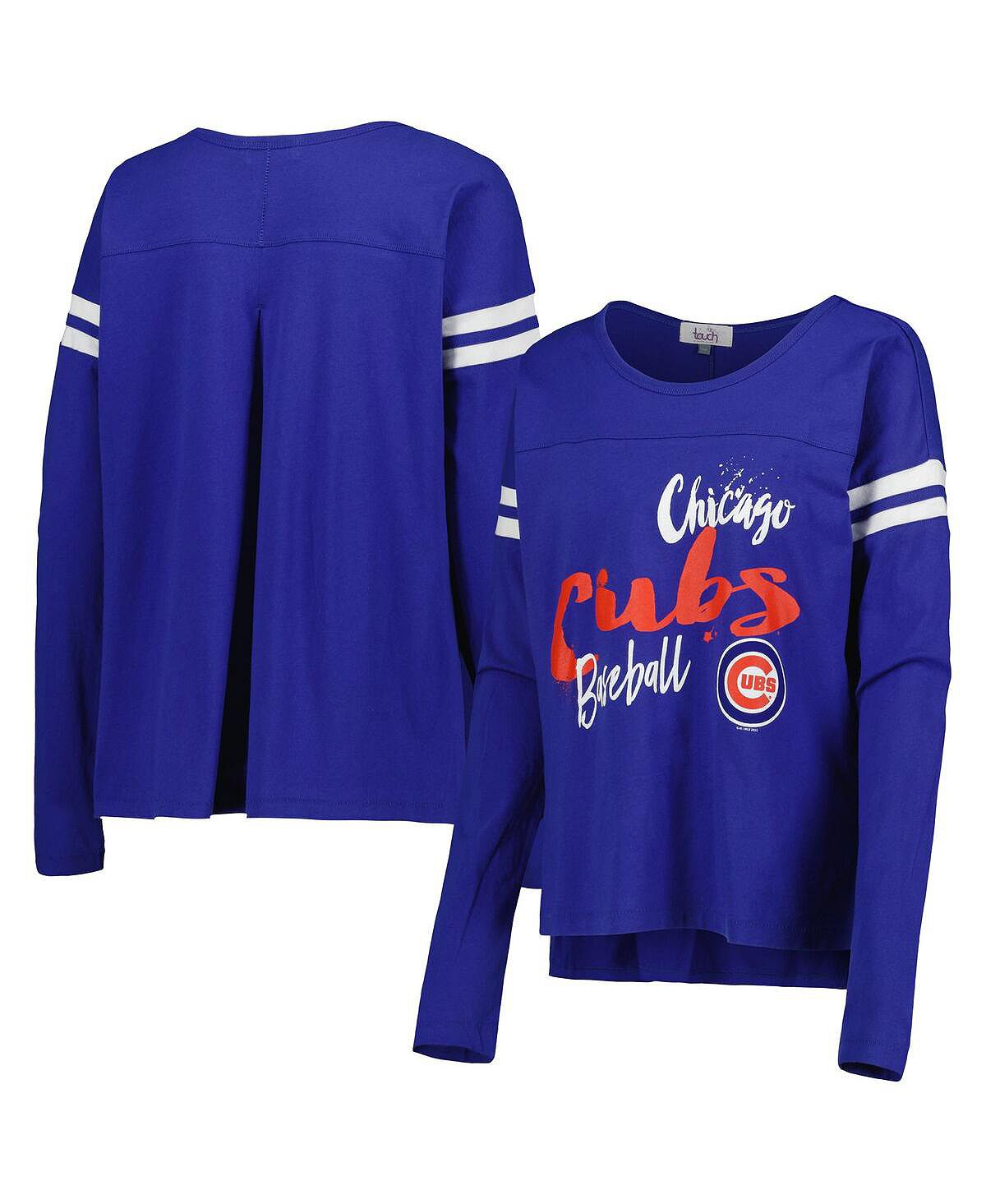 цена Женская футболка с длинными рукавами и свободным агентом Royal Chicago Cubs Touch