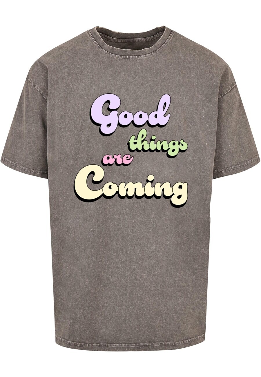 

Футболка Merchcode GOOD THINGS, пятнистый серый