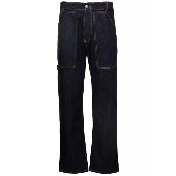 

Джинсы worker' jeans with maxi pockets in cotton den Alexander Mcqueen, синий