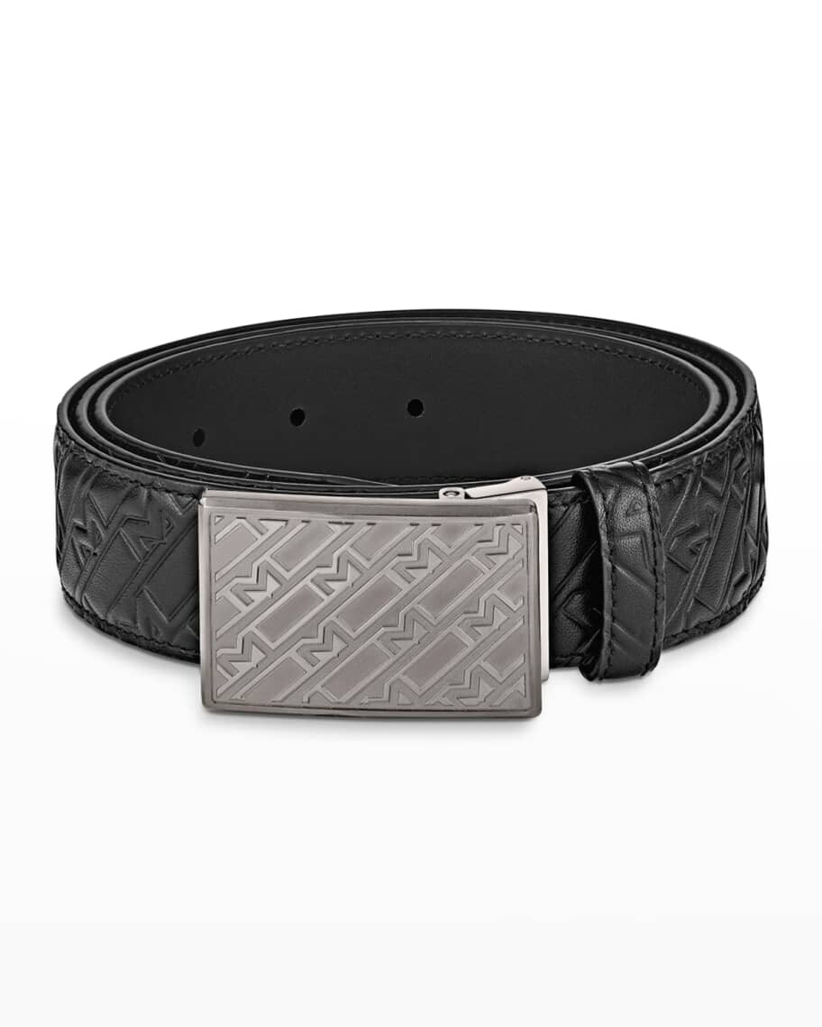 

Мужской кожаный ремень с монограммой M Montblanc