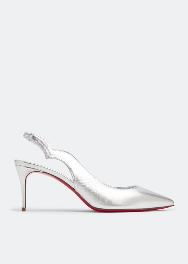 

Туфли Christian Louboutin Hot Chick 70 Sling, серебряный, Серый