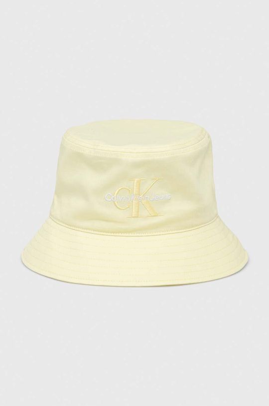 Хлопчатобумажная шапка Calvin Klein Jeans, желтый фото