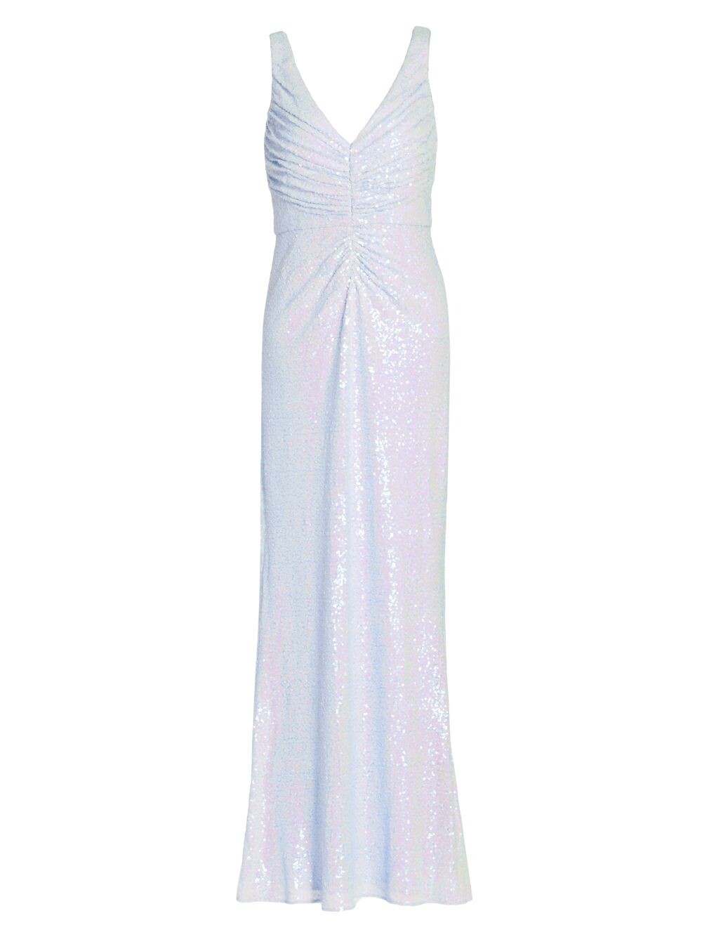 

Расшитое блестками платье с рюшами Badgley Mischka, синий