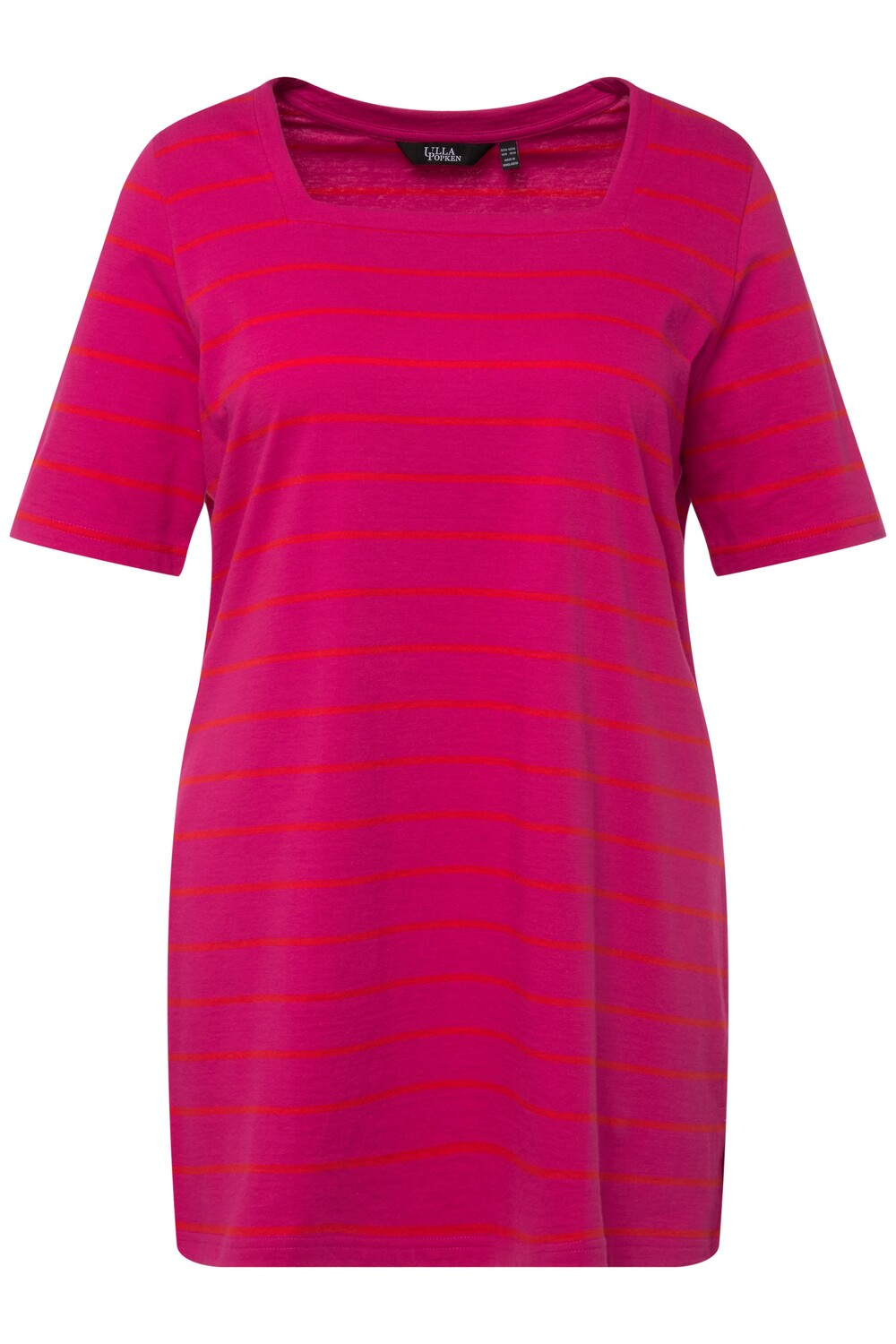

Футболка Ulla Popken, цвет fuchsia pink