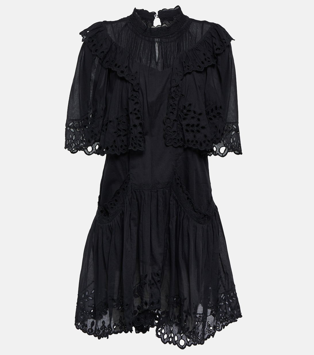 Мини-платье Kayene из хлопка MARANT ETOILE, черный