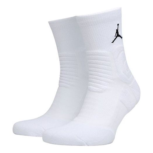 Носки Air Jordan Ultimate Flight 2.0 Flying Man Logo Basketball Training Mid Tops Socks One Pair White, белый шорты men s jordan flying man logo shorts white dv5028 104 белый