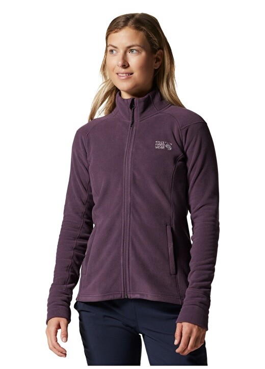 

Светло-бирюзовый женский однотонный флисовый свитшот с воротником Mountain Hardwear, Зеленый