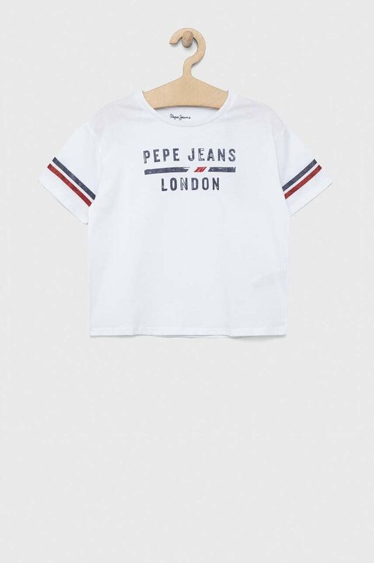 

Хлопковая футболка для детей Pepe Jeans, белый