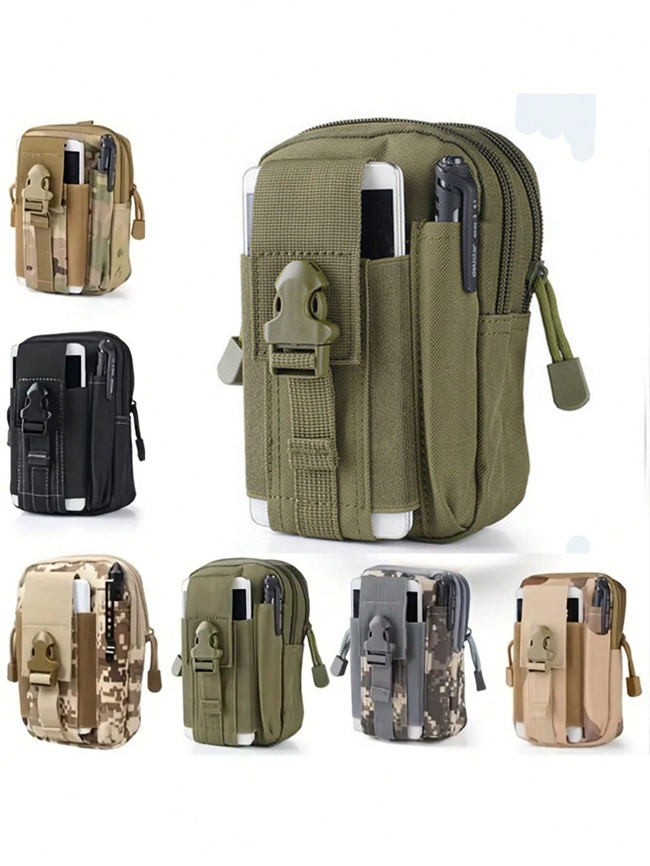 Мужская модная поясная поясная сумка, армейский зеленый нейлоновая поясная сумка для охоты на открытом воздухе 1000d облегченная модульная сумка сумка для кемпинга