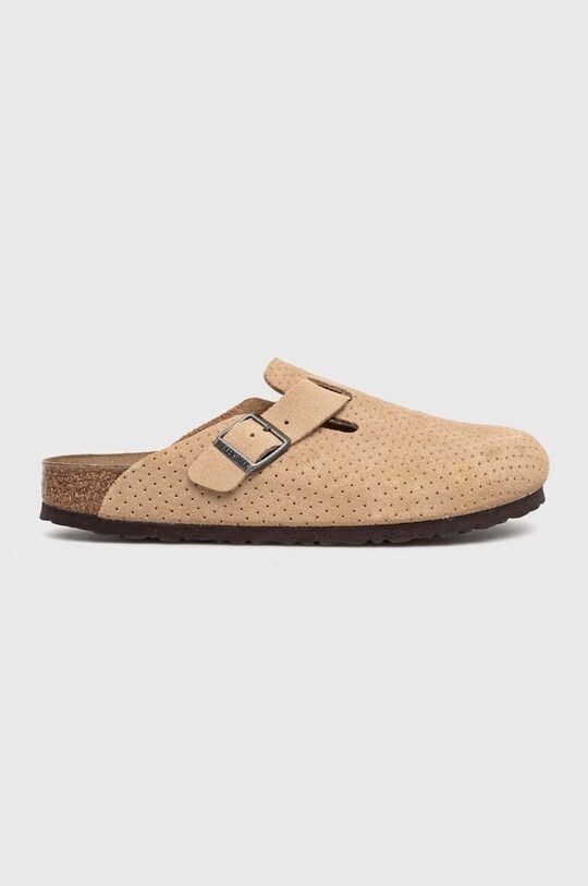 

Бостонские замшевые тапочки Birkenstock, бежевый