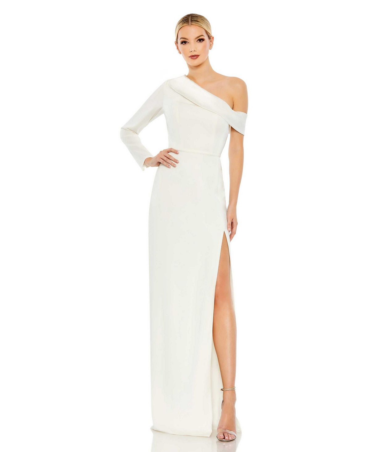 Женское платье Ieena с длинными рукавами MAC DUGGAL, белый