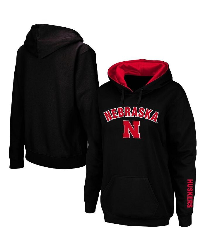 

Женские черные кроссовки Nebraska Huskers Arch & Толстовка с логотипом 1 Colosseum, черный