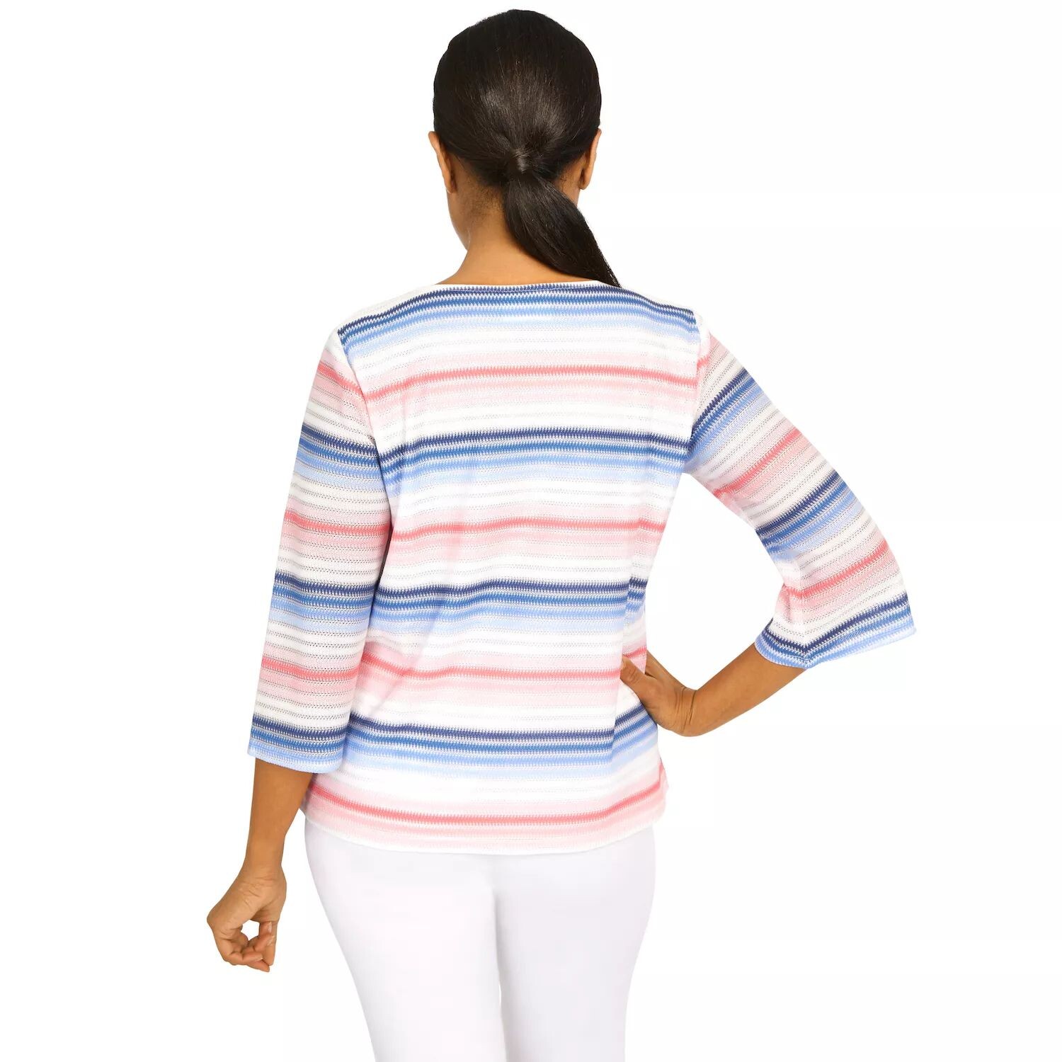 

Женский трикотажный топ с шевроном Alfred Dunner Peace Of Mind Alfred Dunner