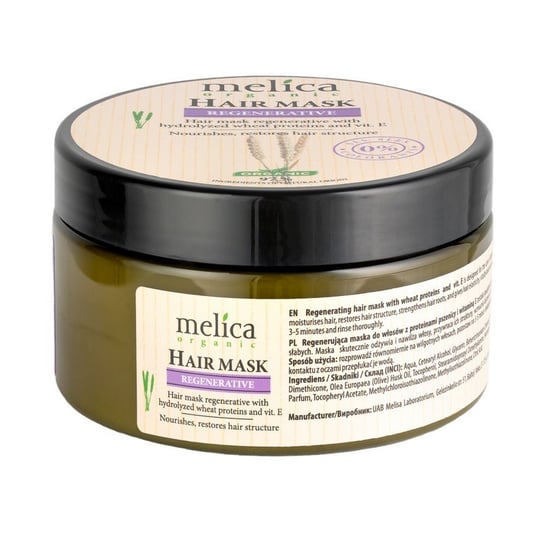 Протеиновая маска для восстановления волос, 350 мл Melica Organic