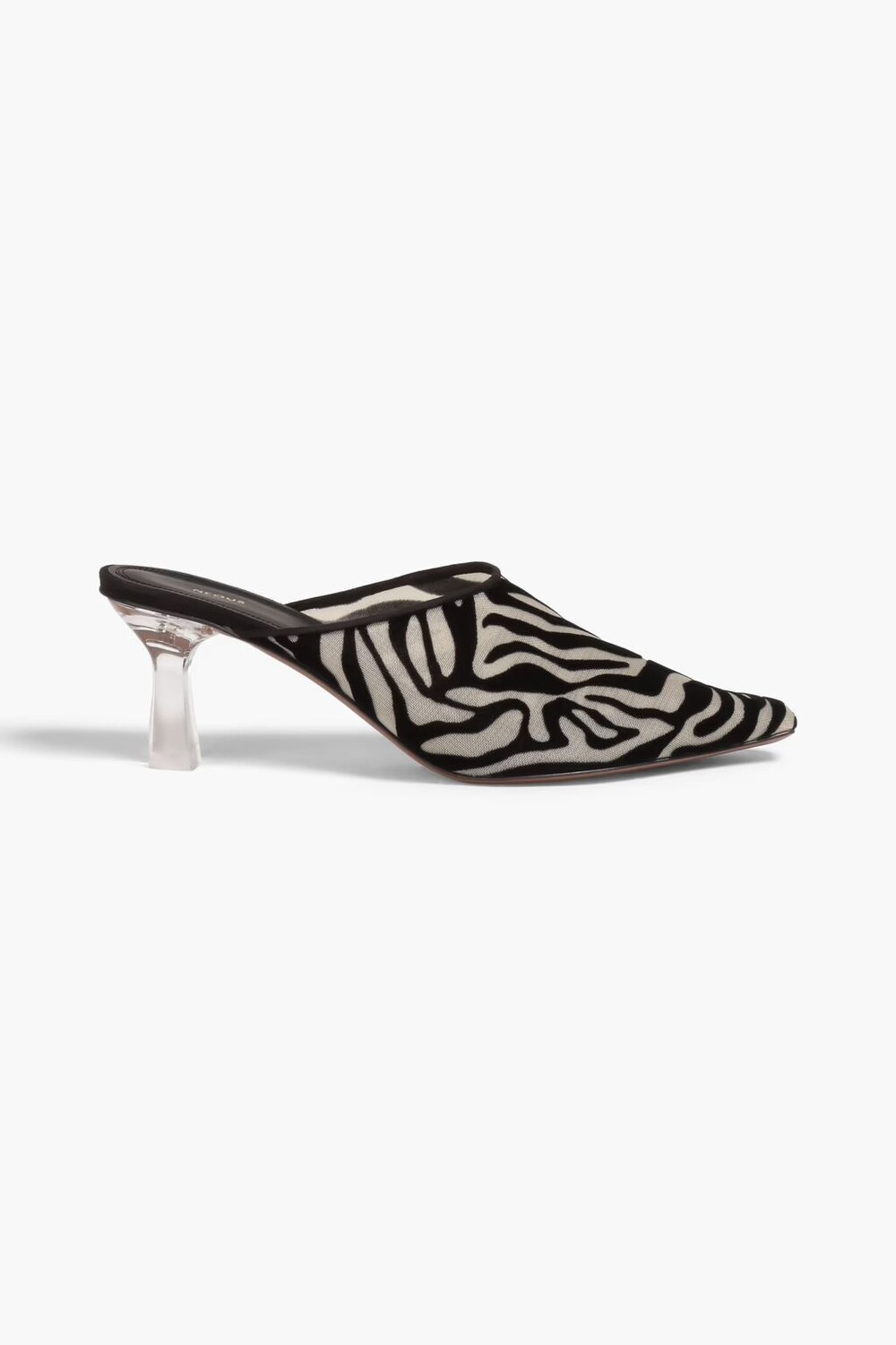 

Бархатные мюли из деворе с зебровым принтом Neous, цвет Animal print